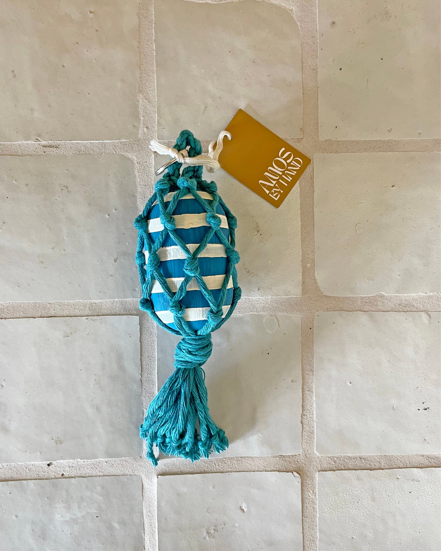 FISHERMAN KEY RING AQUA LARGE