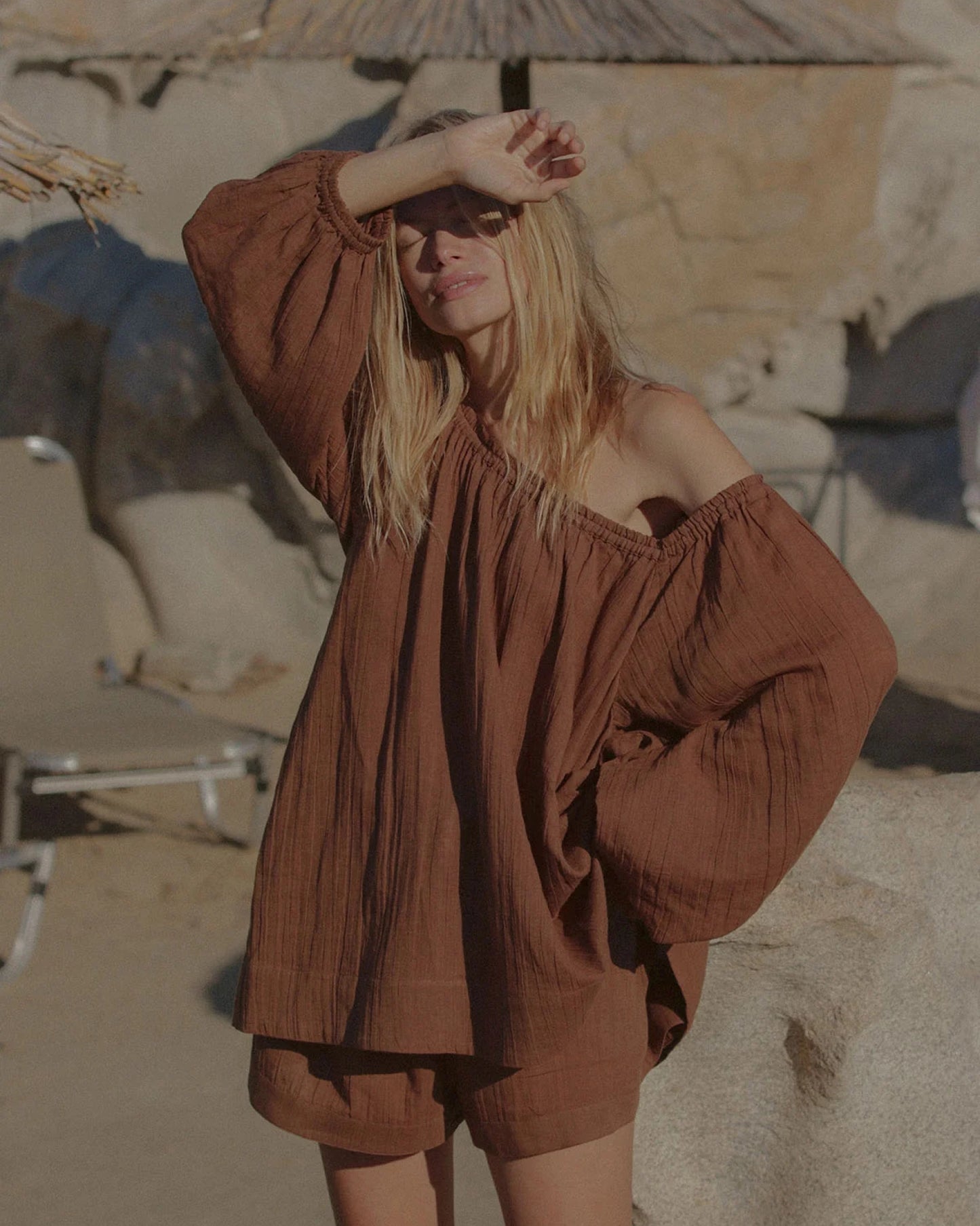 CORFU BLOUSE PECAN