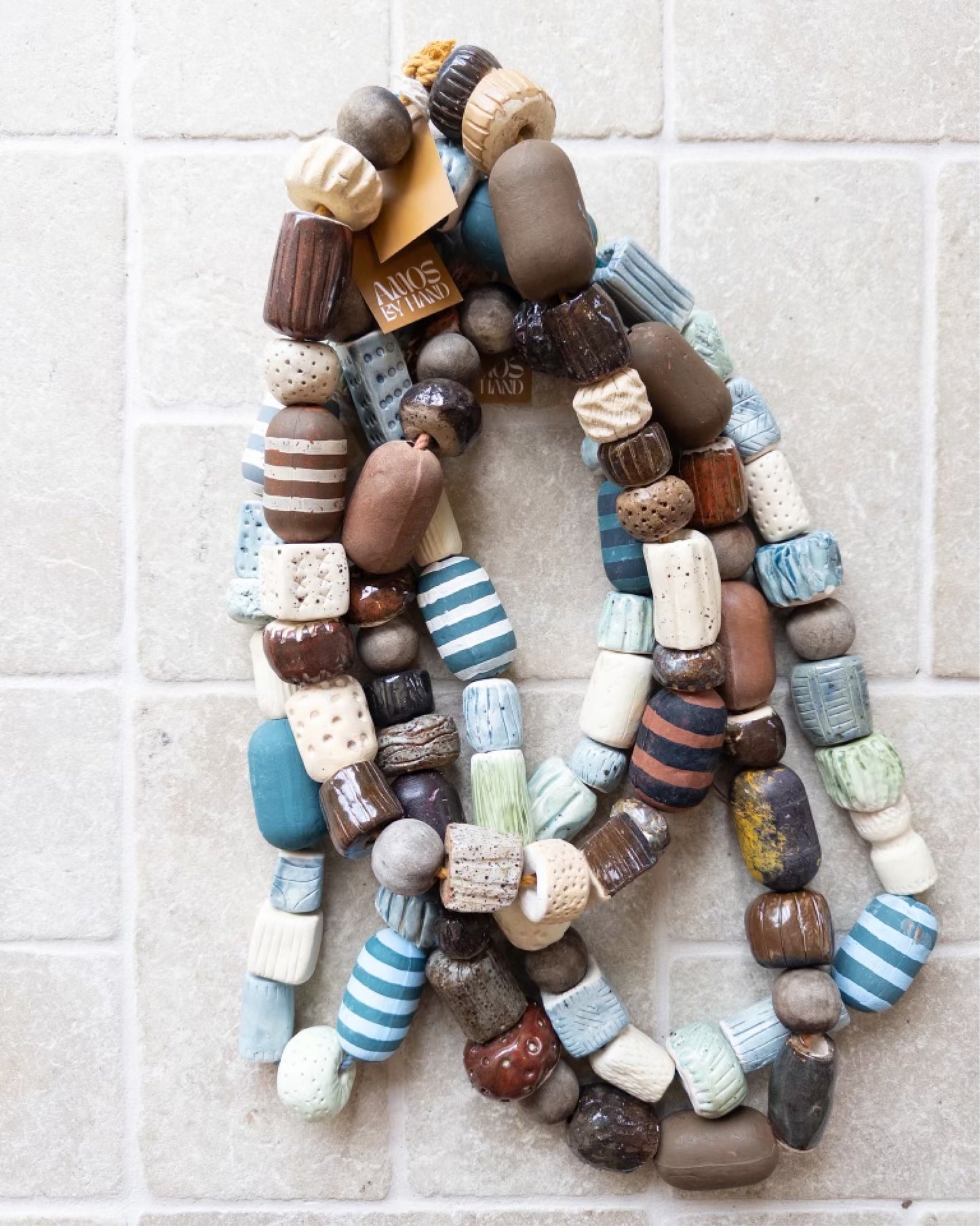 BEACHCOMBER NECKLACE BLUE STRIPE