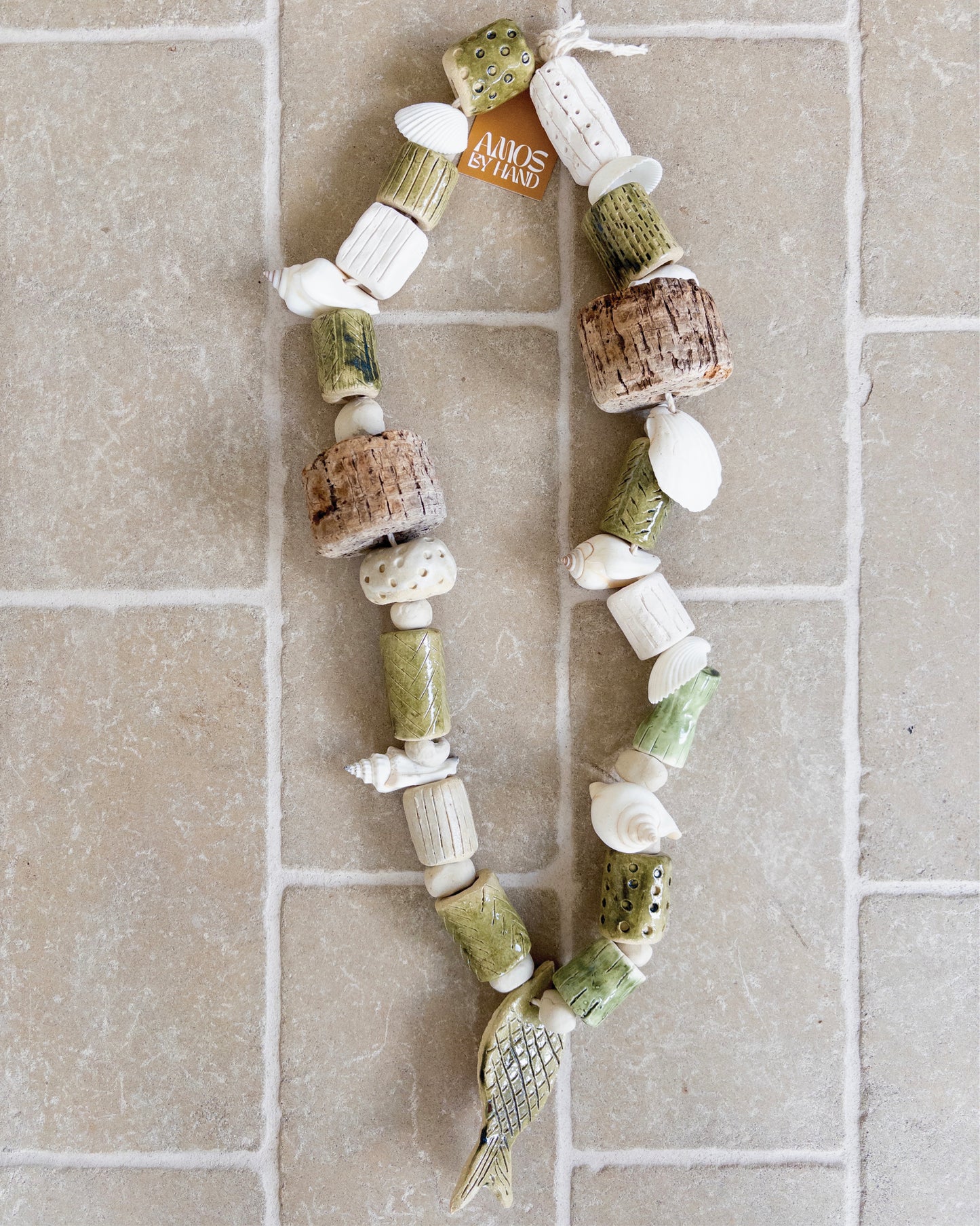 FISHERMAN NECKLACE GREEN FISH
