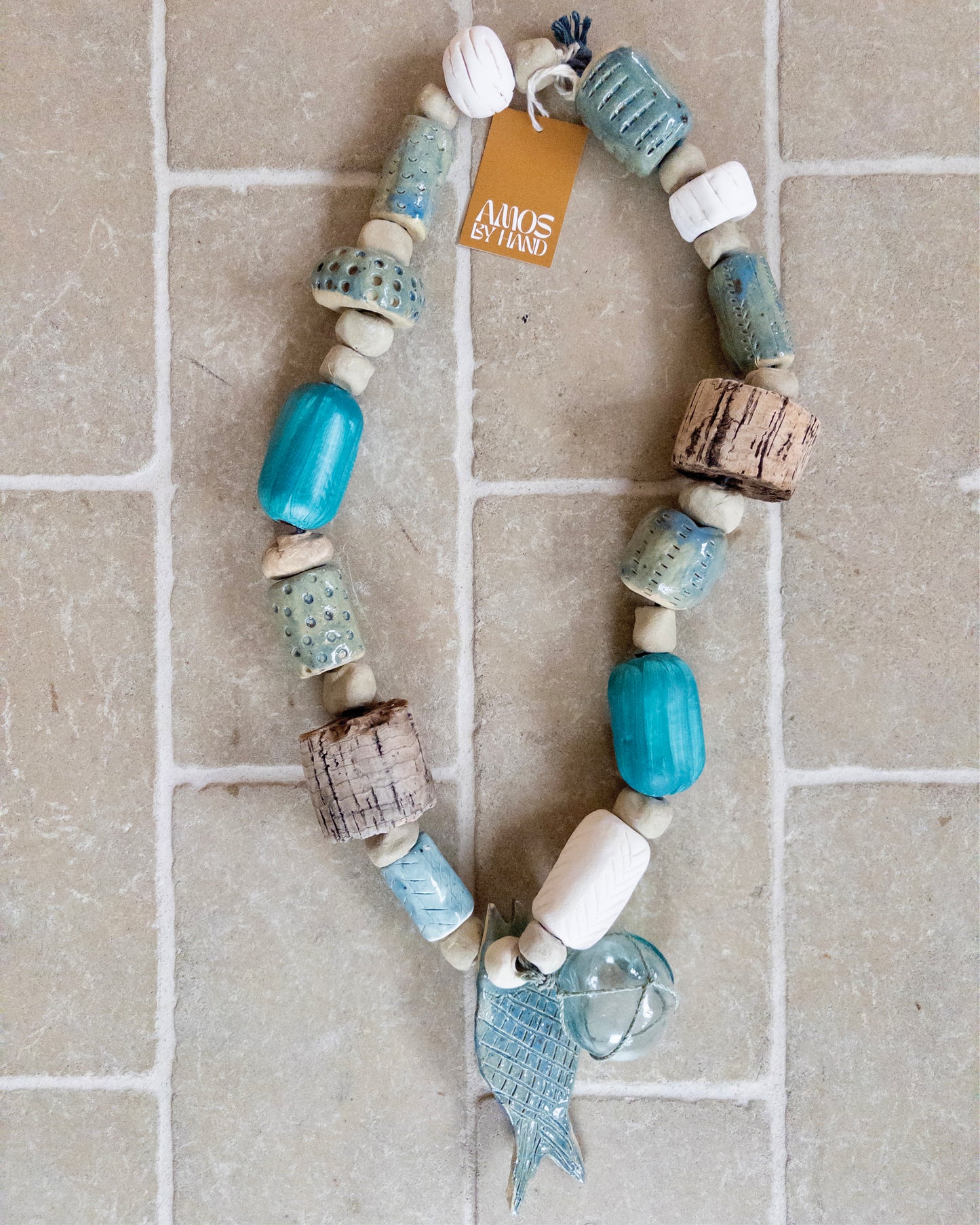 FISHERMAN NECKLACE BLUE FISH