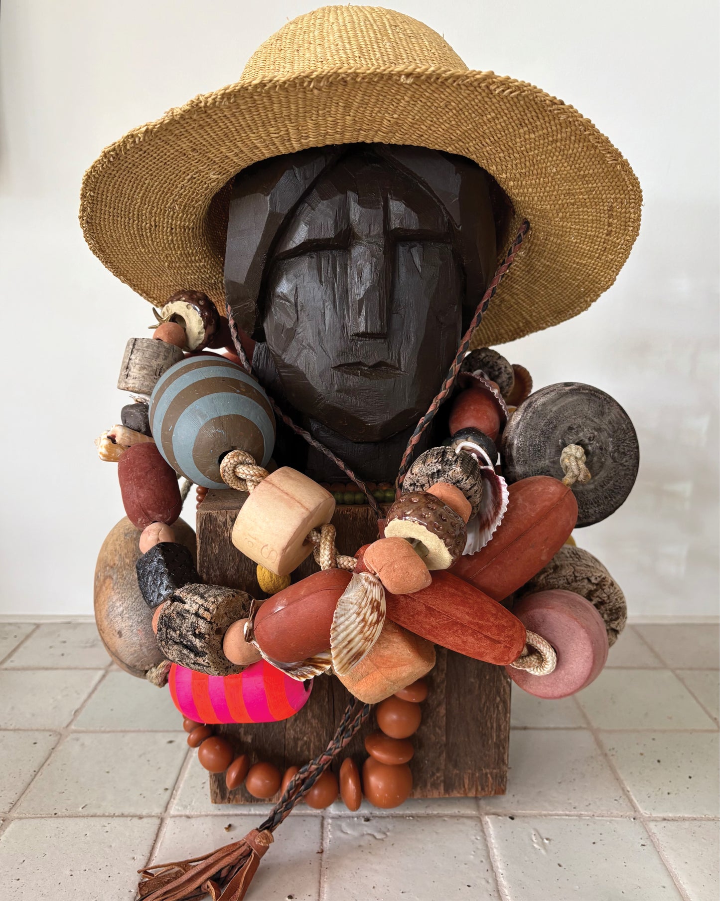 FISHERMAN NECKLACE FLOAT BLUE STRIPE