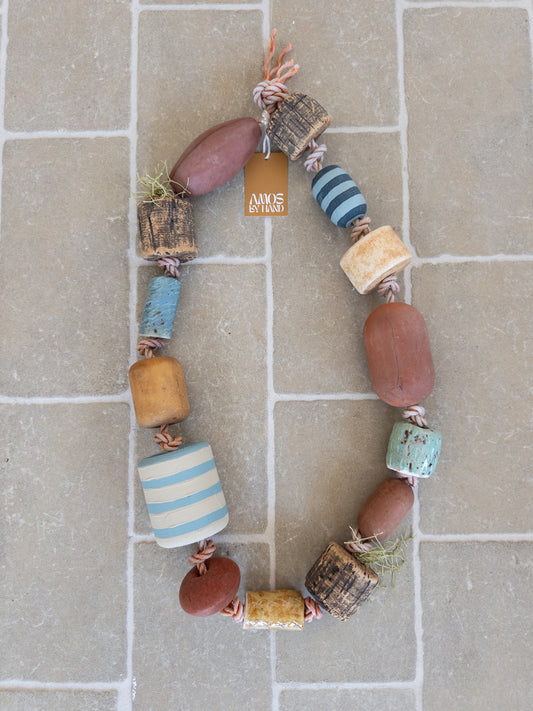 FISHERMAN NECKLACE FLOAT BLUE STRIPE