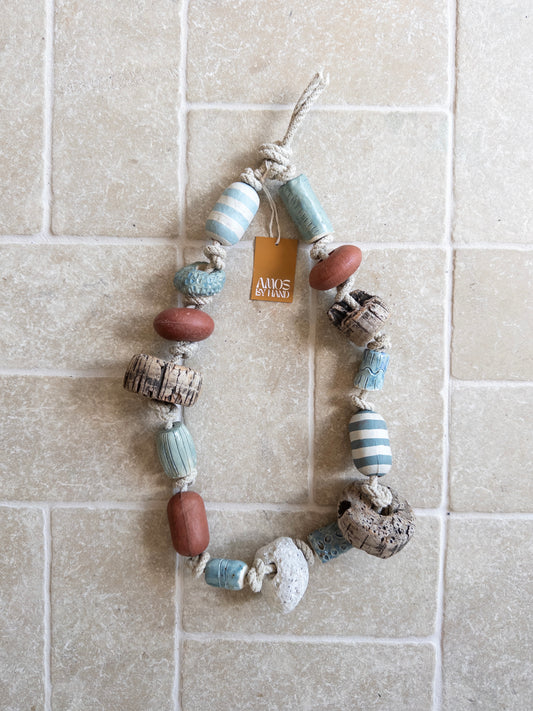 FISHERMAN NECKLACE FLOAT BLUE STRIPE