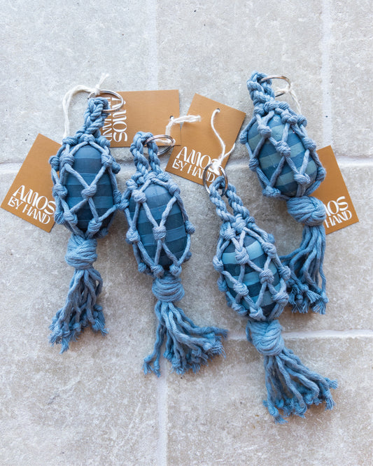 FISHERMAN KEY RING POWDER BLUE