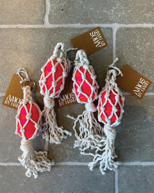 FISHERMAN KEY RING NEON + WHITE