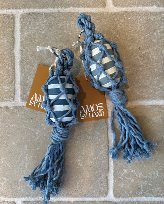 FISHERMAN KEY RING BLUE + WHITE