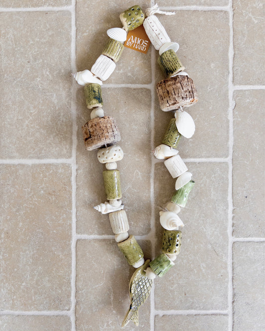 FISHERMAN NECKLACE GREEN FISH