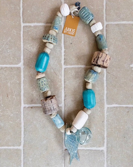 FISHERMAN NECKLACE BLUE FISH