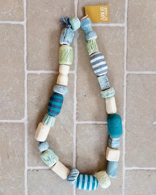 FISHERMAN NECKLACE BLUE STRIPE
