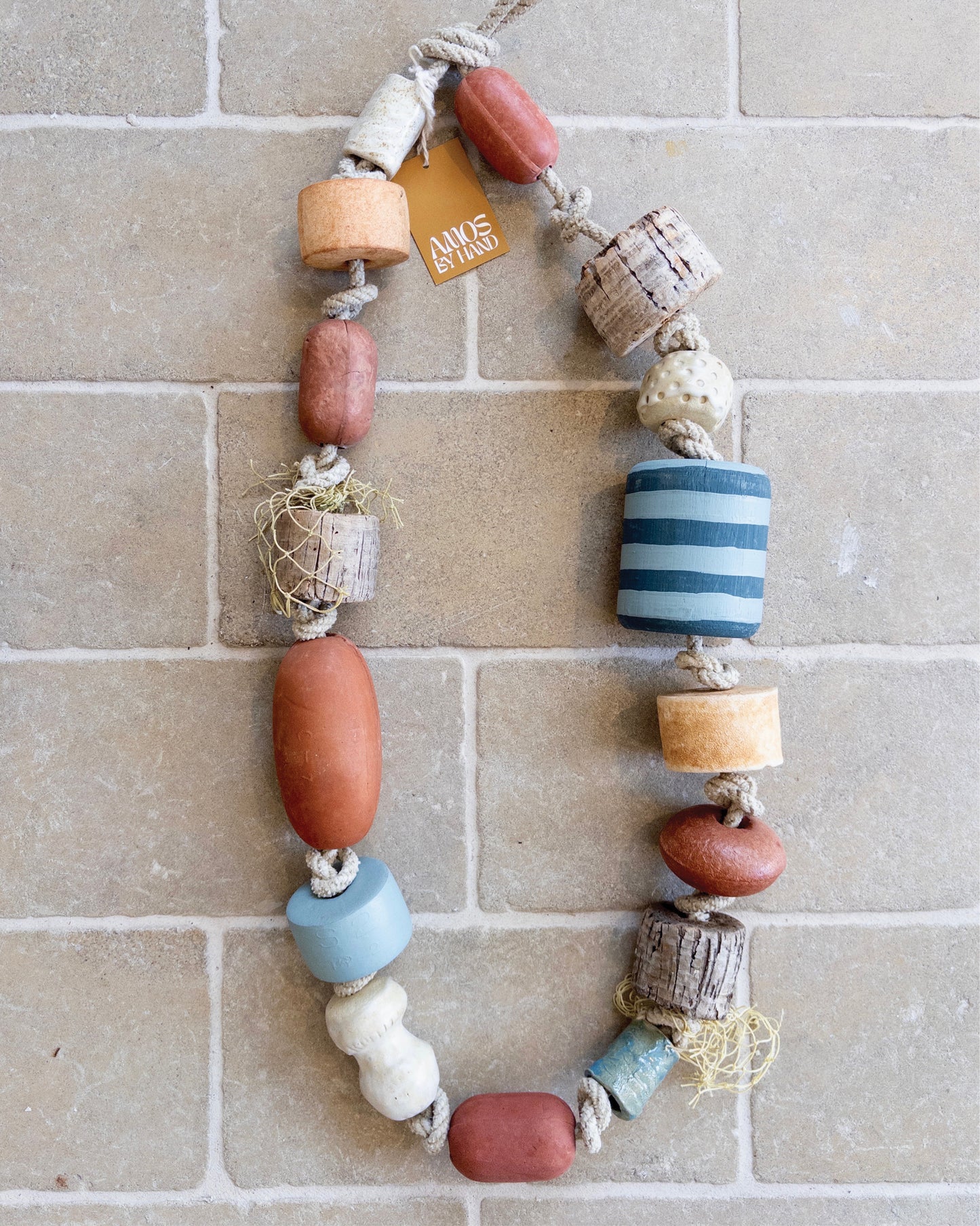 BEACHCOMBER NECKLACE BLUE STRIPE