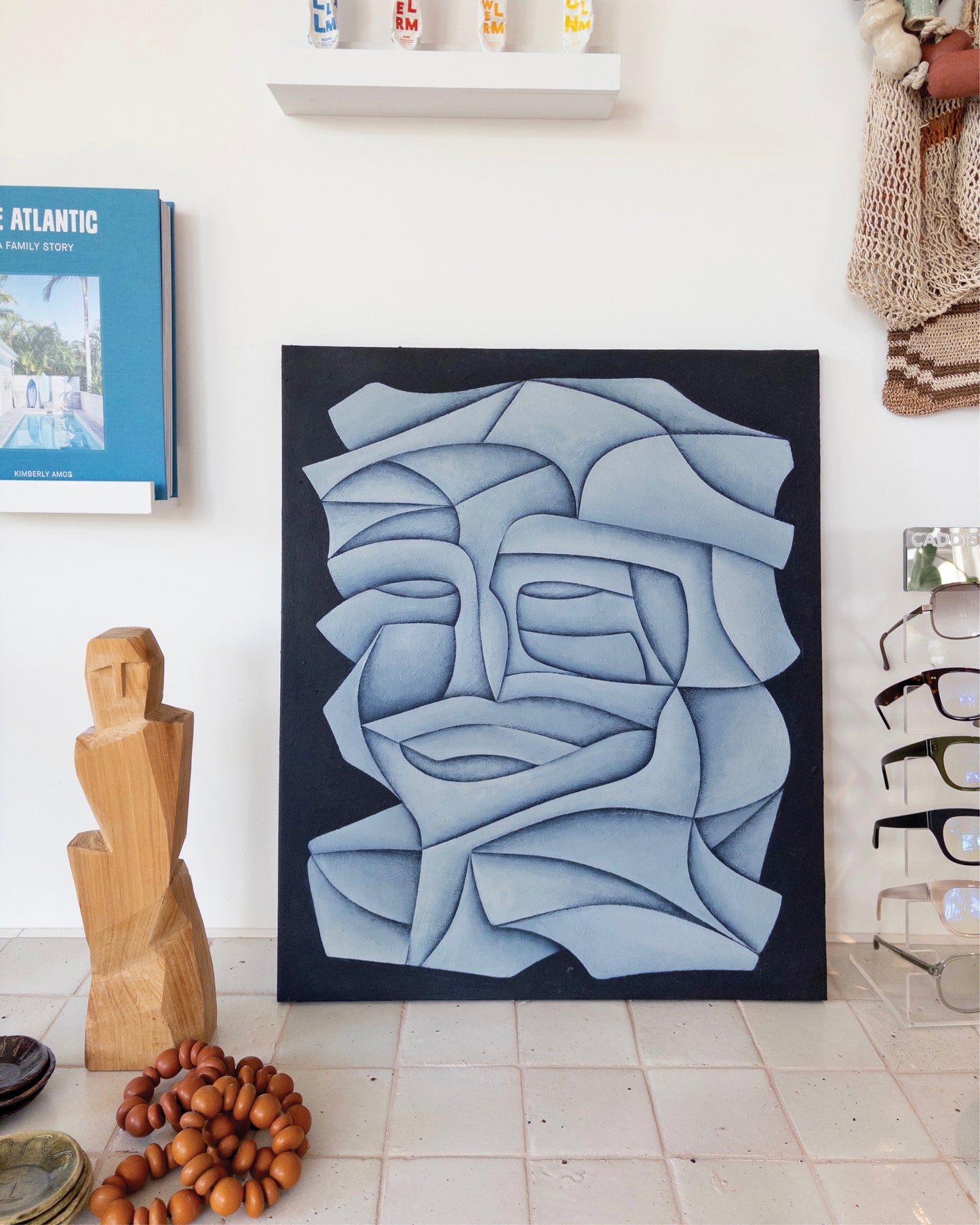 HUNTER AMOS BLUE MAN ORIGINAL ARTWORK