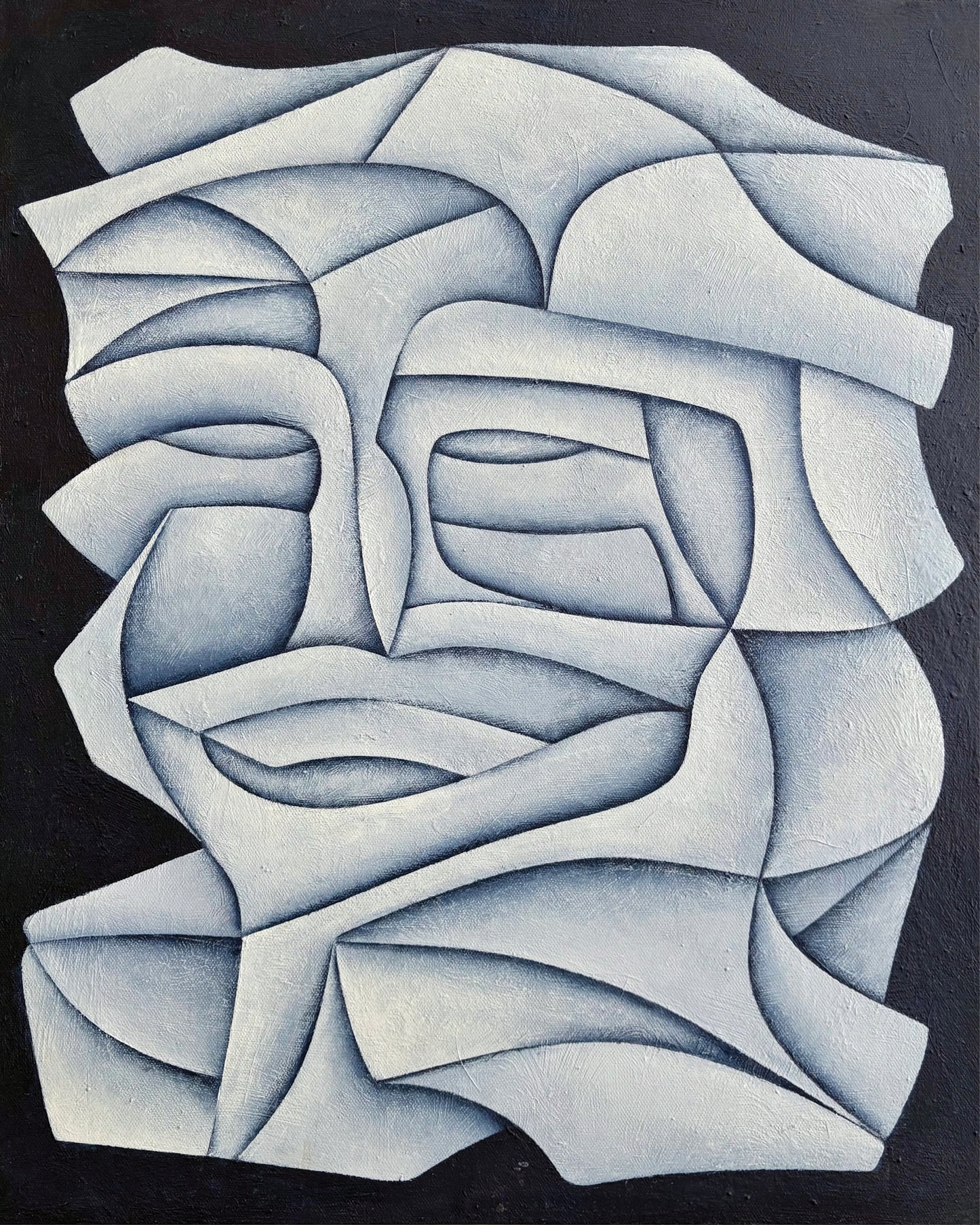 HUNTER AMOS BLUE MAN ORIGINAL ARTWORK